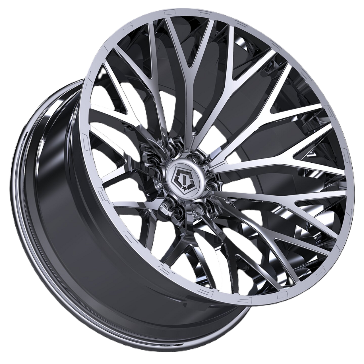 Set 4 22" TIS 566C Chrome 22x12 Wheel 6x5.5 Rim -44mm For Chevy GMC Toyota