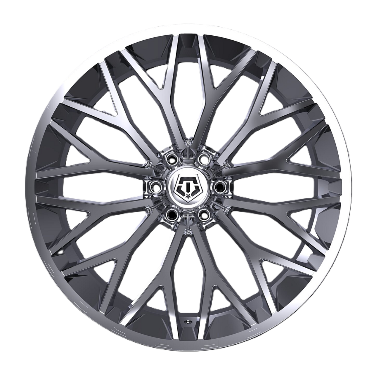 Set 4 22" TIS 566C Chrome 22x12 Wheel 6x5.5 Rim -44mm For Chevy GMC Toyota