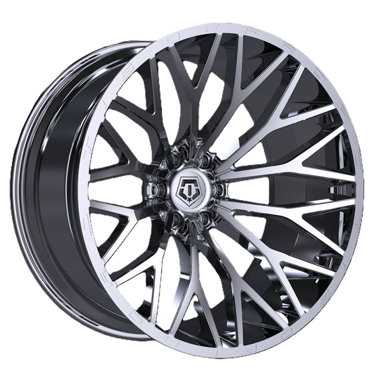22" TIS 566C Chrome 22x12 Wheel 6x135 Rim -44mm For Ford Lincoln