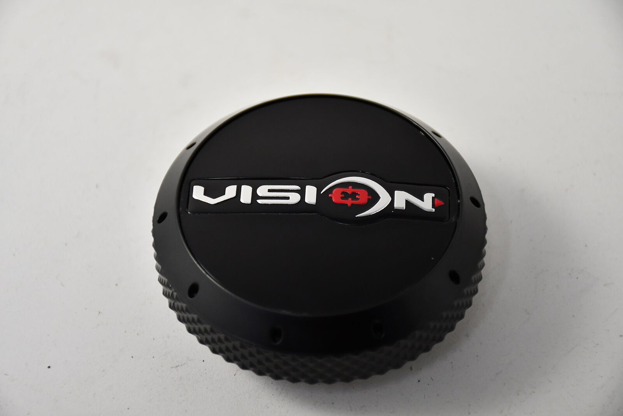 Vision Matte Black Push Thru Center Cap Hub Cap C-228-2