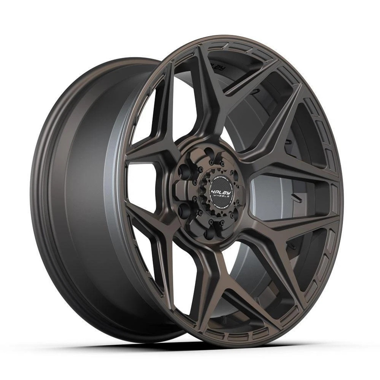 Set 4 20" 4PLAY 4P06 Satin Black 20x9 6x5.5 6x135 0mm Wheels Truck Suv Rims