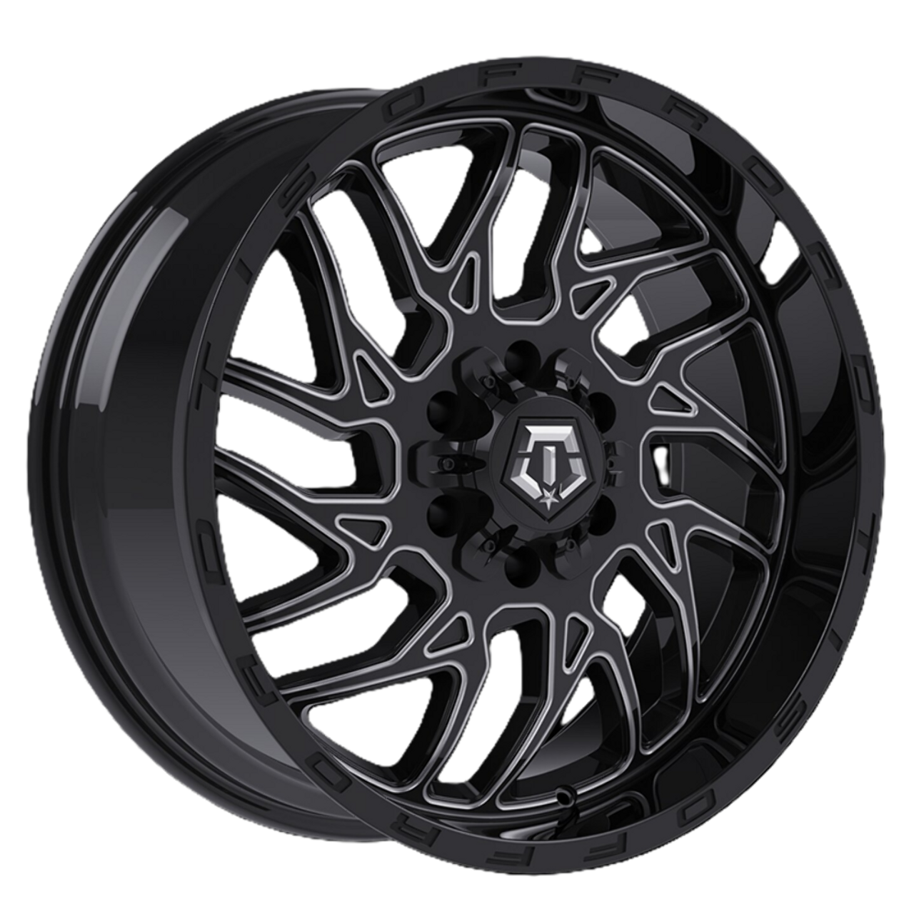 18" TIS 544BM 2.0 Gloss Black w/ Milled Accents 18x9 Wheel 6x135 6x5.5 Rim 0mm