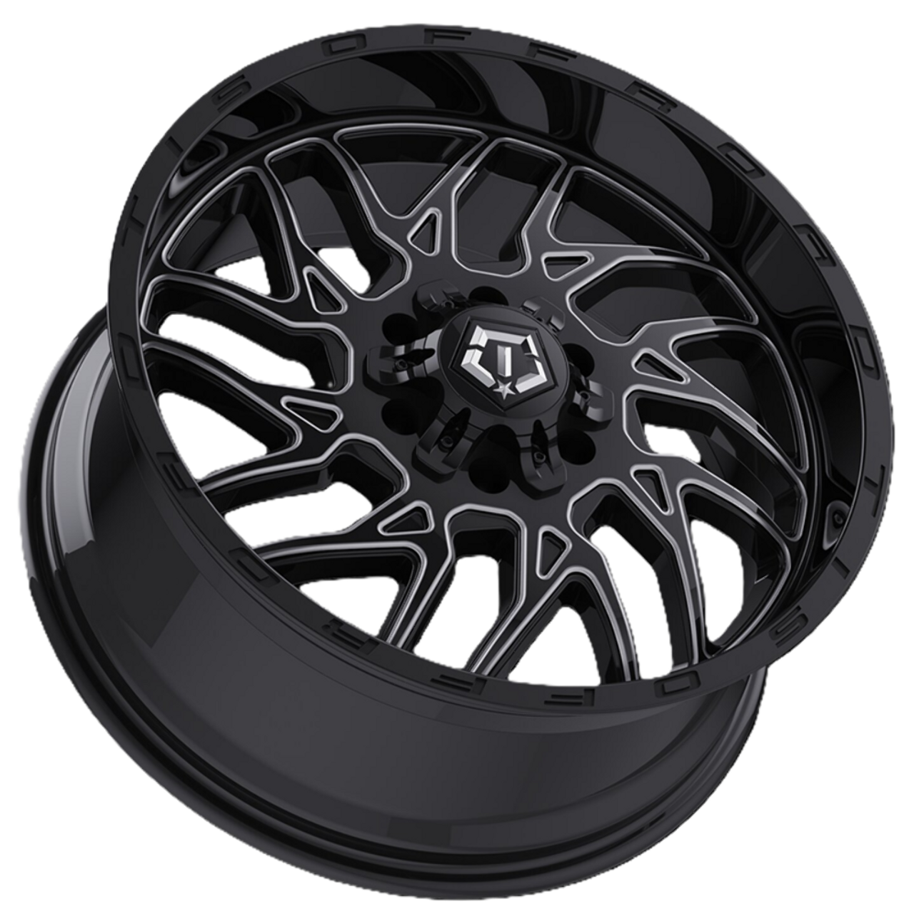 18" TIS 544BM 2.0 Gloss Black w/ Milled Accents 18x9 Wheel 6x135 6x5.5 Rim 0mm