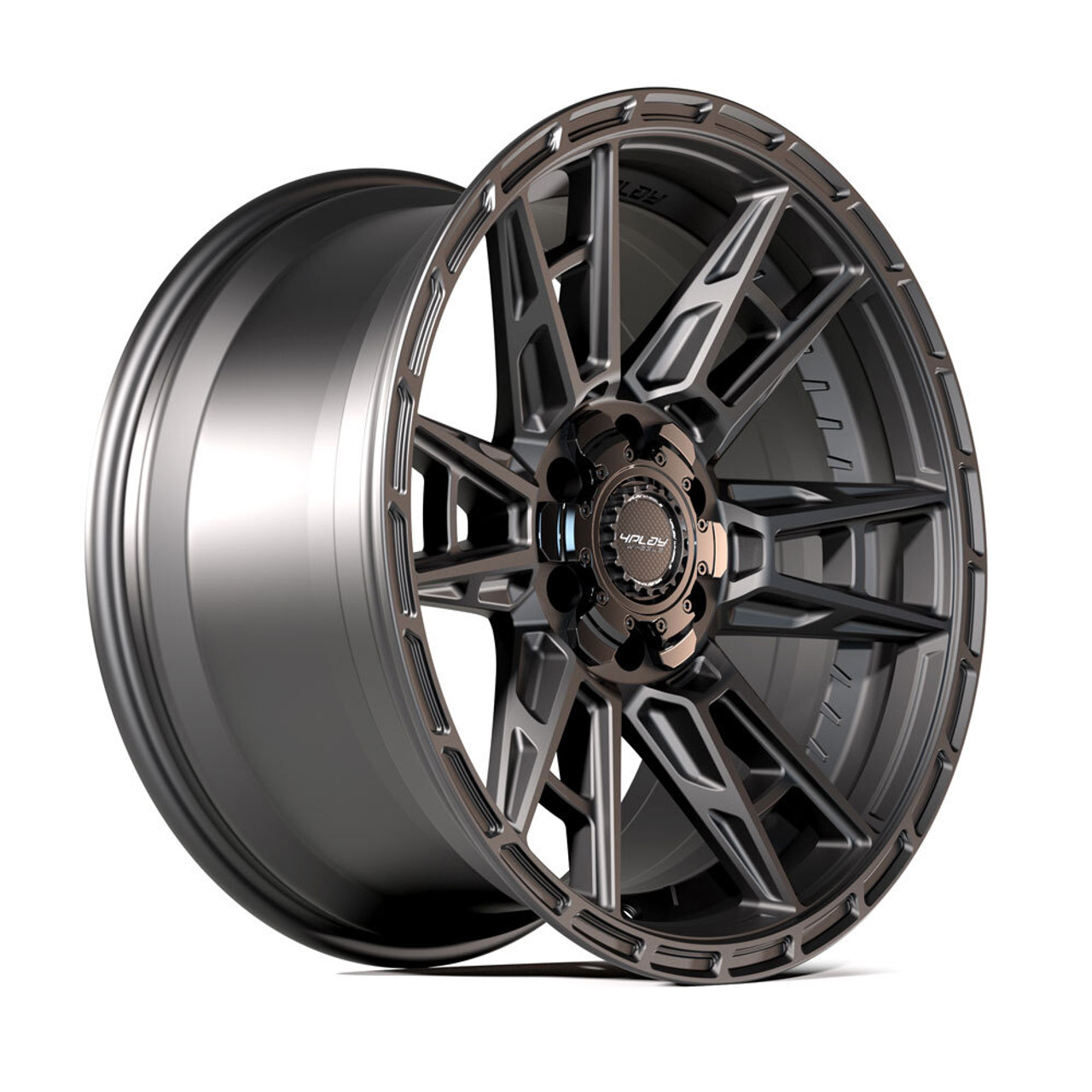 17" 4PLAY 4PS20 Satin Black 17x9 6x5.5 6x135 -6mm For Ford Lincoln Chevy GMC Ram