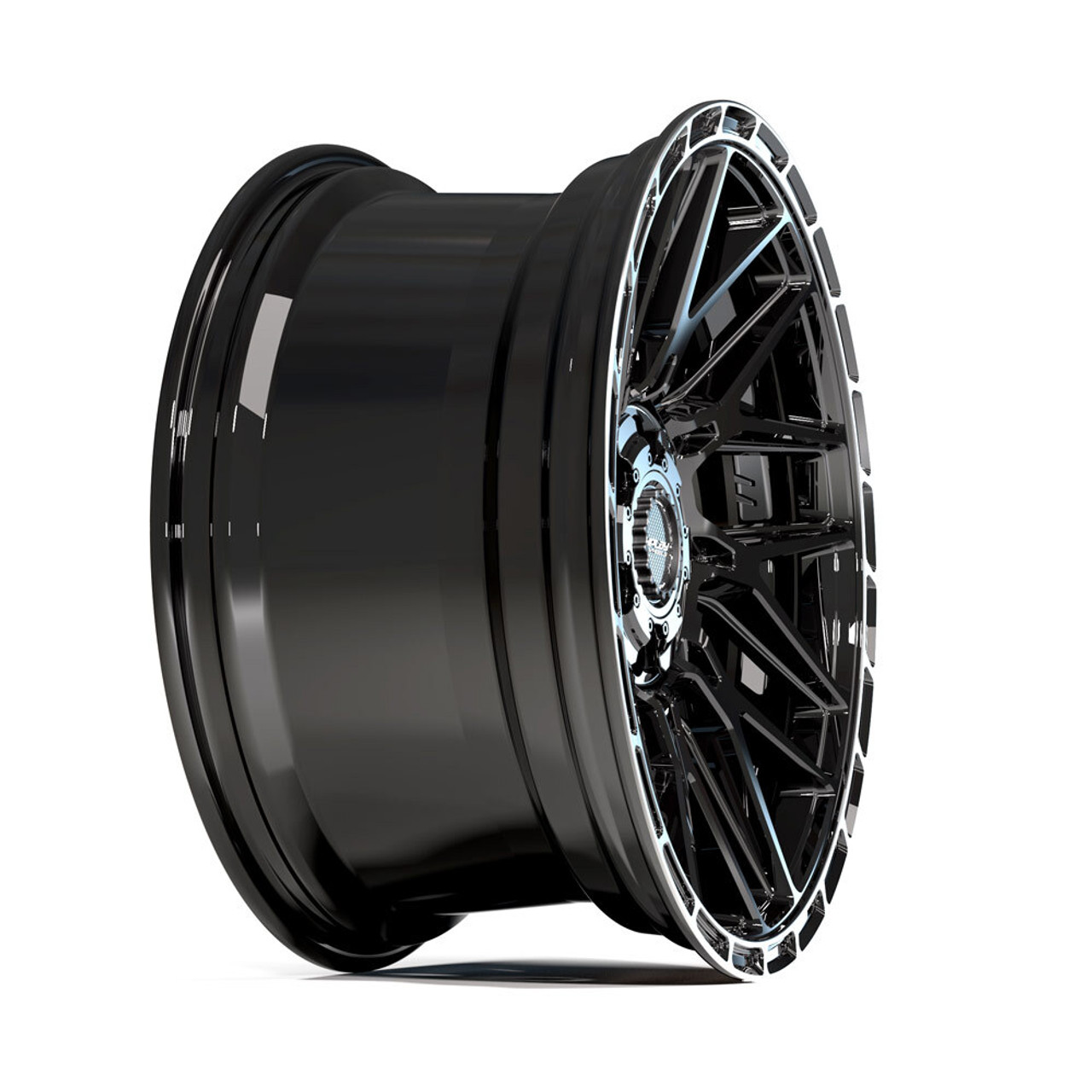 20" 4PLAY 4PS28 20x9 6x5.5 6x135 -6mm Gloss Black Brushed Face & Tinted Clear