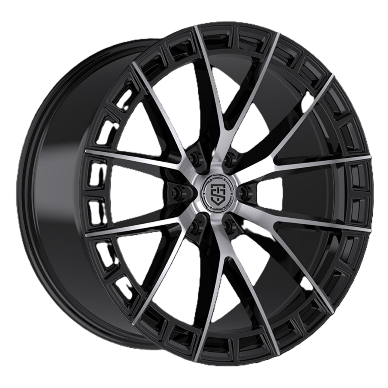Set 4 22" TIS Motorsports 504MB Machined & Black 22x10 Wheels 6x5.5 Rims 24mm
