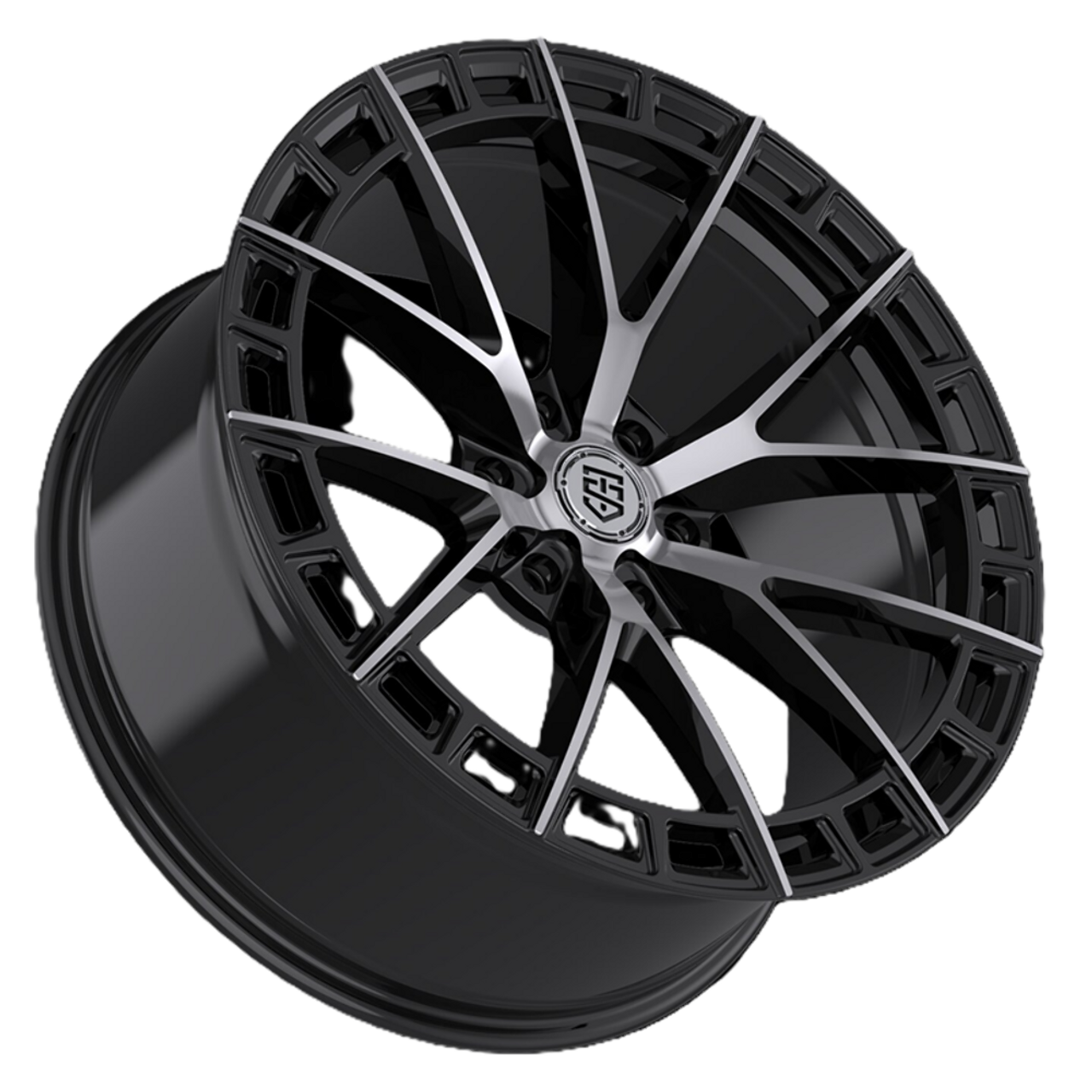 Set 4 22" TIS Motorsports 504MB Machined & Black 22x10 Wheels 6x5.5 Rims 24mm