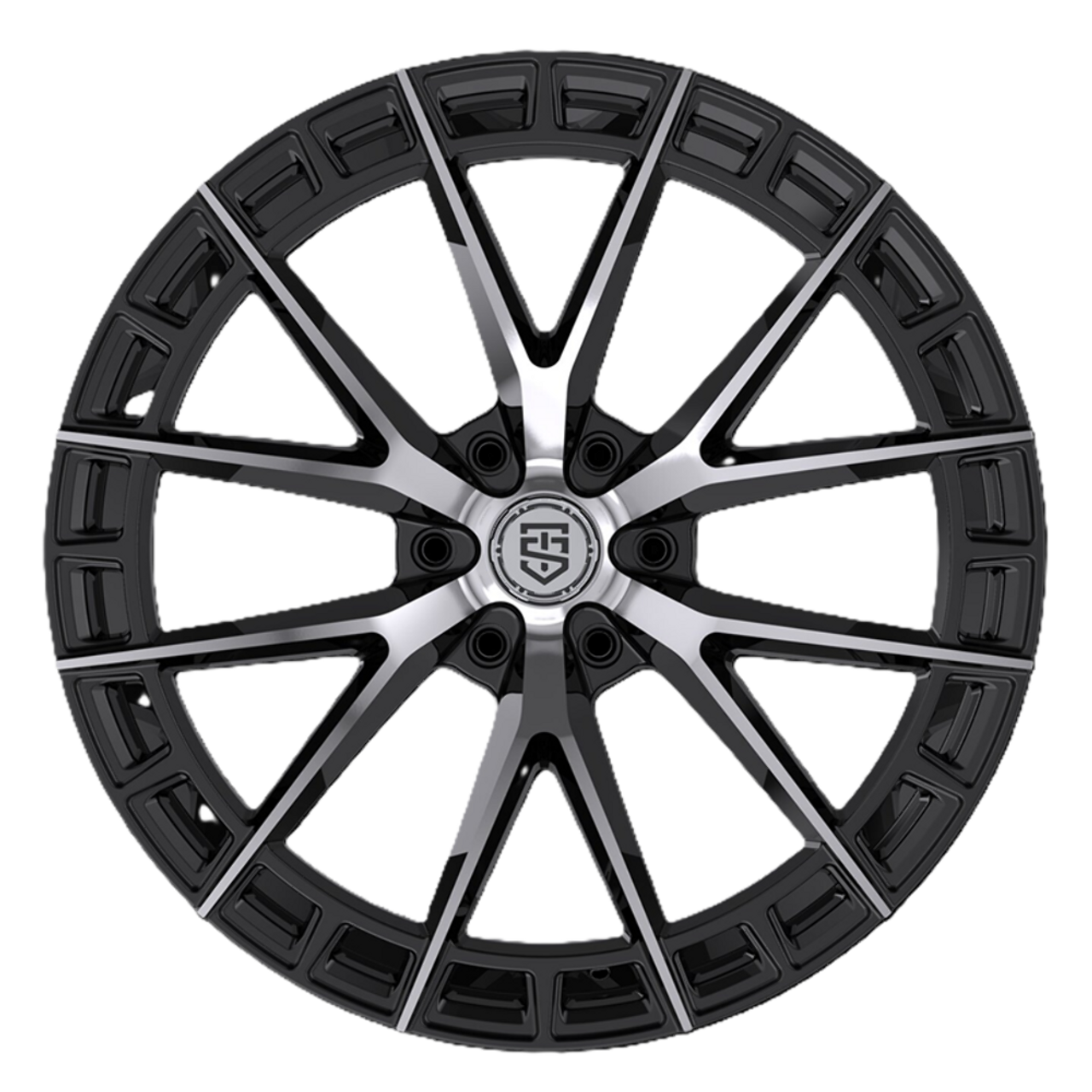 Set 4 22" TIS Motorsports 504MB Machined & Black 22x10 Wheels 6x5.5 Rims 24mm