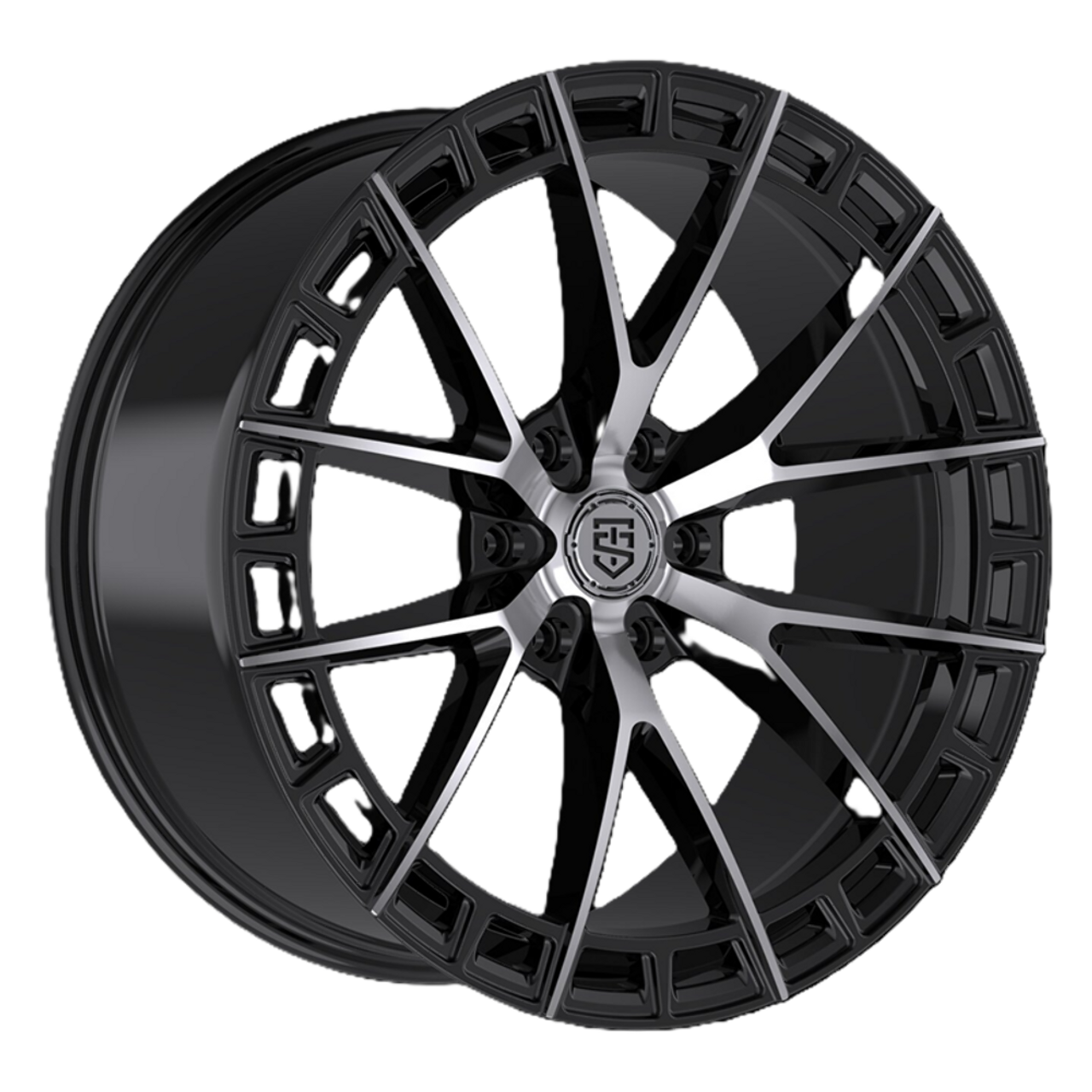 22" TIS Motorsports 504MB Machined & Black 22x10 Wheel 6x135 +24mm Rim