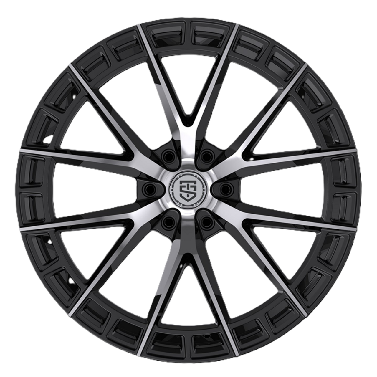 22" TIS Motorsports 504MB Machined & Black 22x10 Wheel 6x135 +24mm Rim