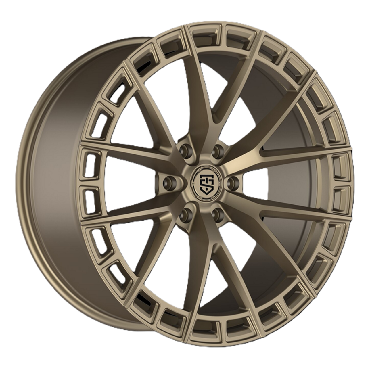 22" TIS Motorsports 504BZ Bright Satin Bronze 22x10 Wheel 6x135 +24mm Rim