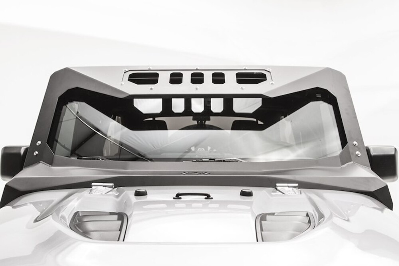 Fab Fours Front Vicowl JK3020-1 Fits 07-18 Jeep Wrangler JK;  Windshield Frame Cover, Black Steel