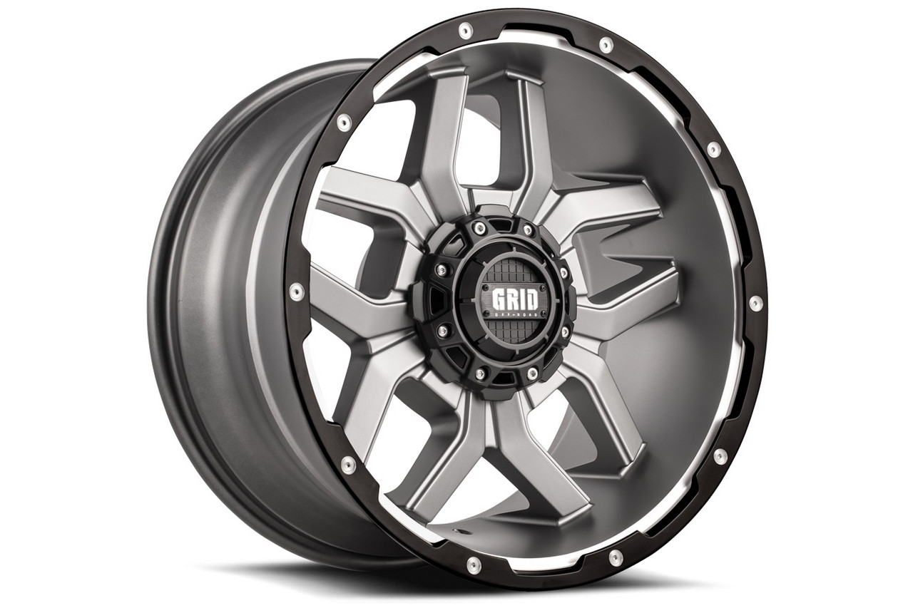 20" Grid Offroad GD07 20x10 5x150 -25mm Wheel Matte Anthracite For Toyota Rim