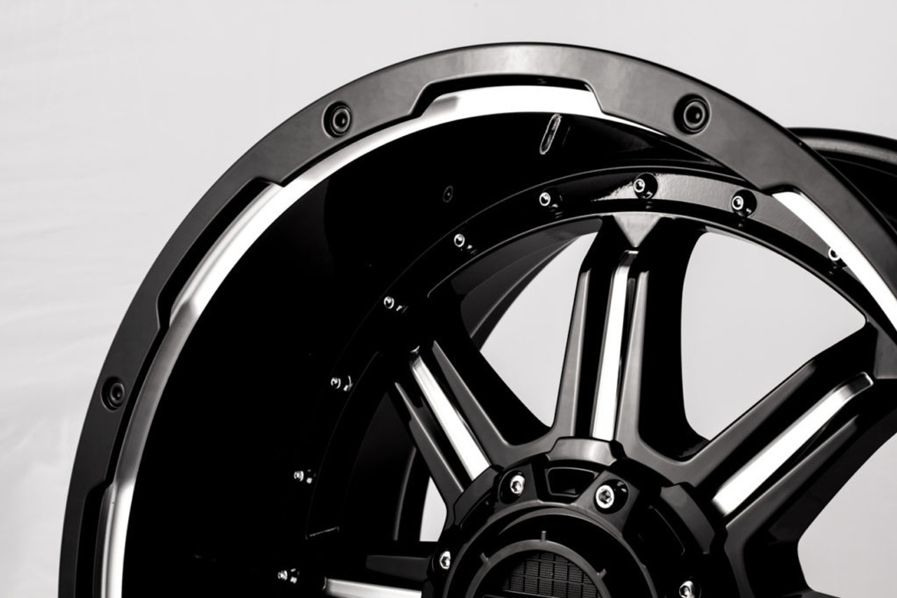 18" Grid Offroad GD10 18x9 5x150 -12mm Wheel Gloss Black Milled For Toyota Rim