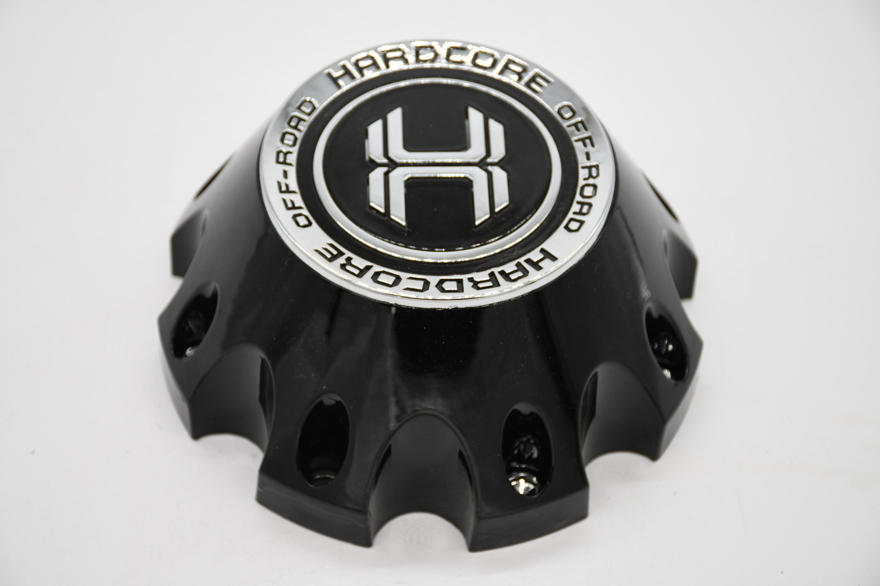 Hardcore Gloss Black Wheel Center Cap Hub Cap C-481-1-B 6.5"