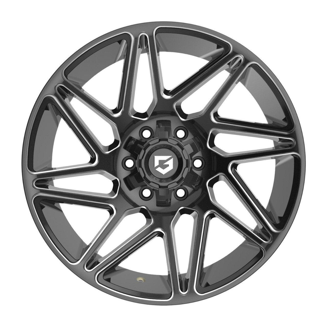 22" Gear Off Road 777BM 22x10 6x135 6x5.5 -19mm Wheel Gloss Black Milled Rim