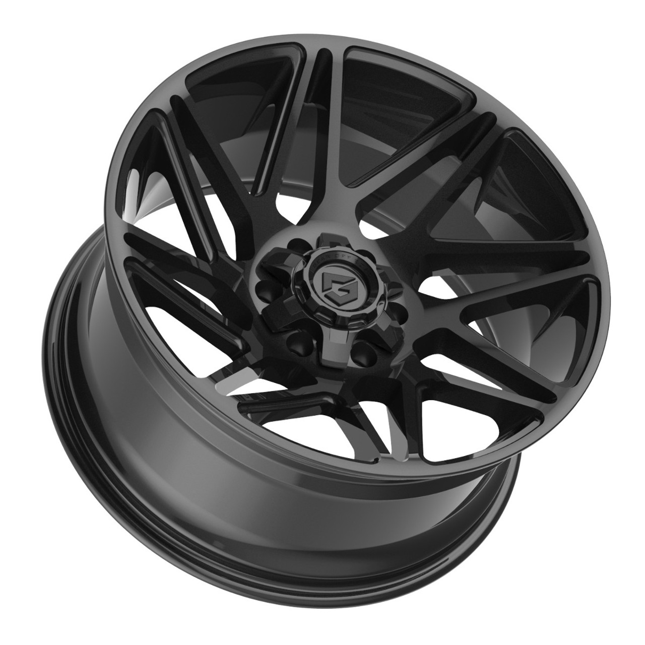 22" Gear Off Road 777B 22x10 6x135 6x5.5 -19mm Wheels Gloss Black Lifted Rim