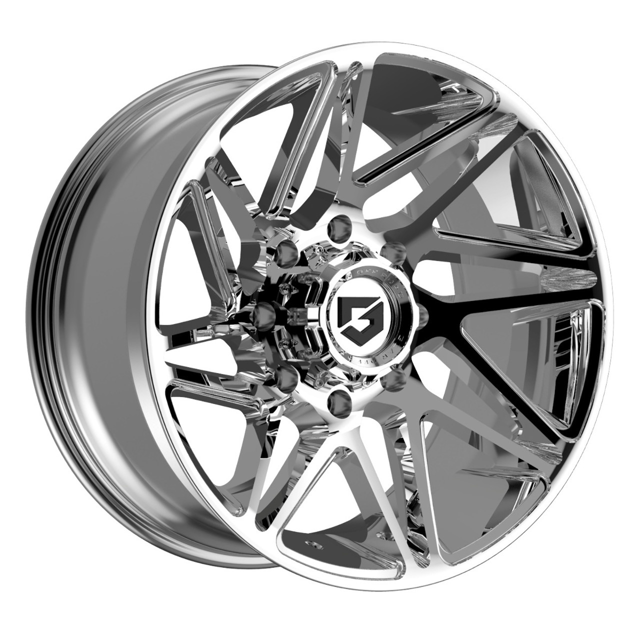 Set 4 20" Gear Off Road 777C Vortex 20x9 8x170 00mm Wheels Chrome Plated Rims