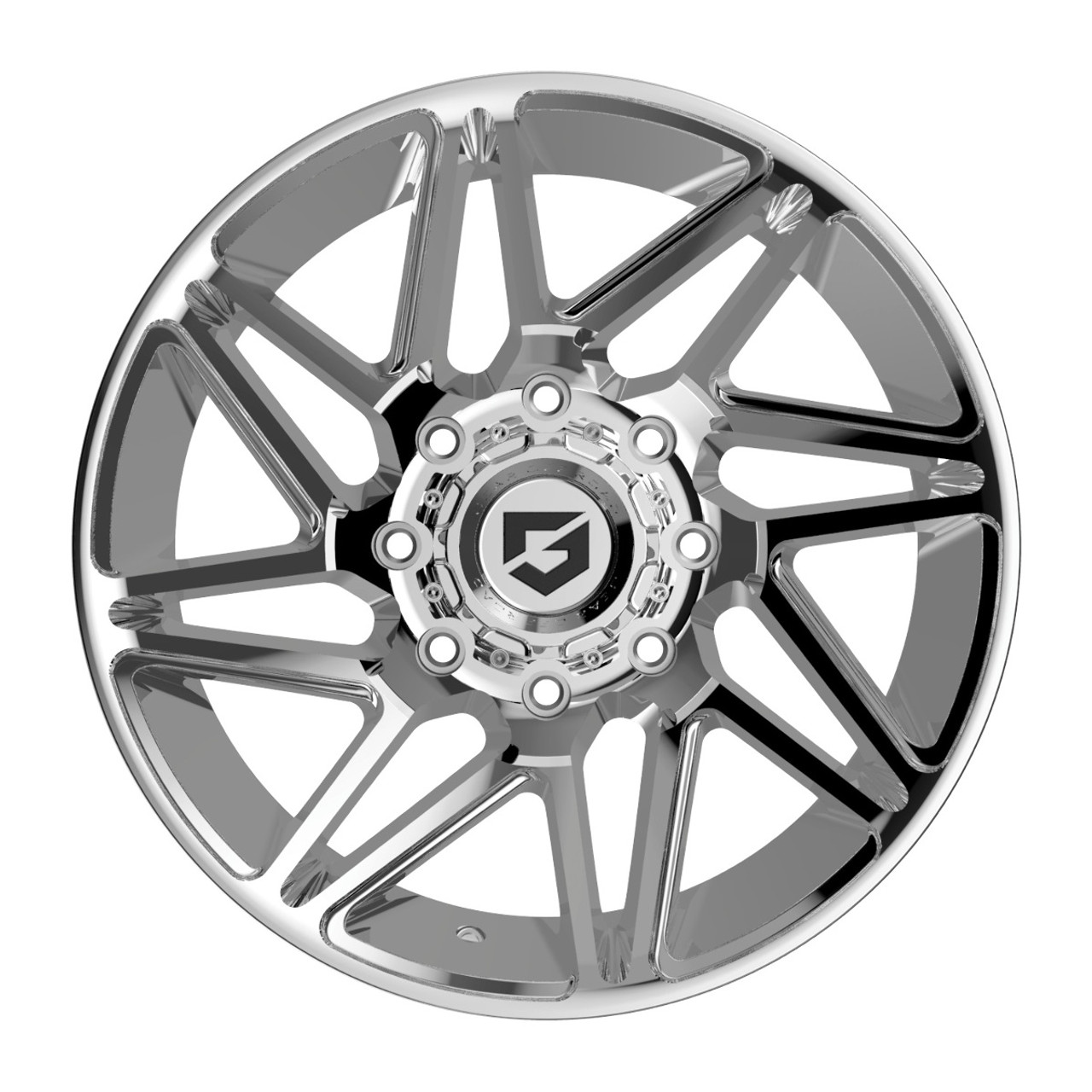 Set 4 20" Gear Off Road 777C Vortex 20x9 8x170 00mm Wheels Chrome Plated Rims