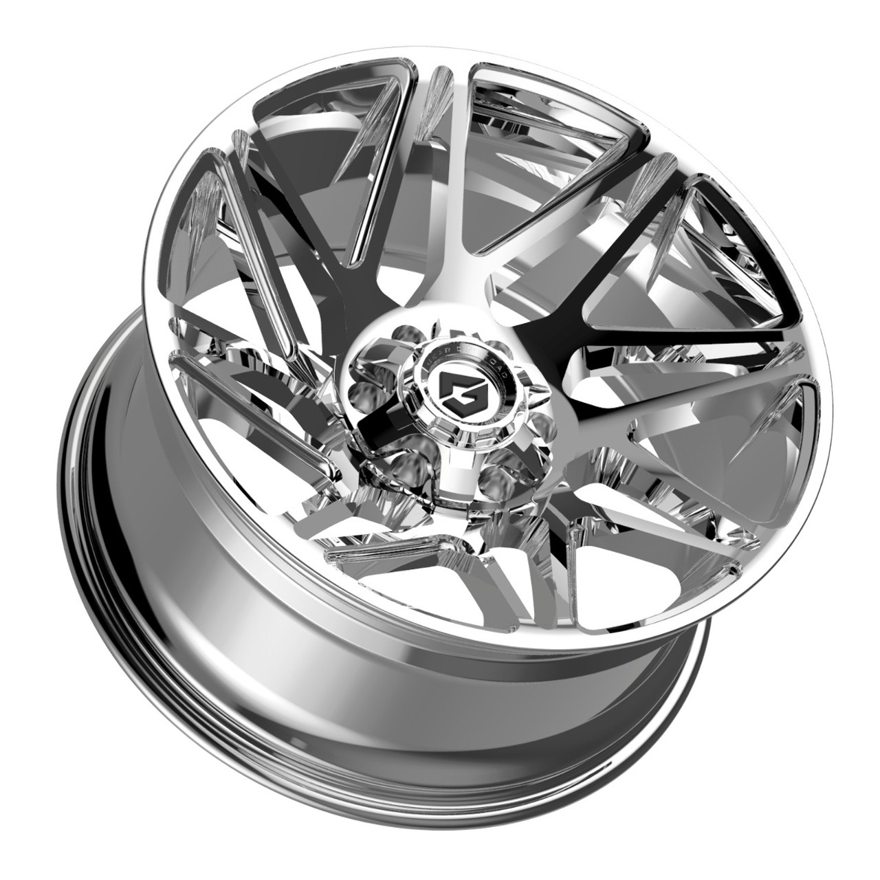 Set 4 20" Gear Off Road 777C Vortex 20x9 6x135 6x5.5 00mm Chrome Plated Wheels