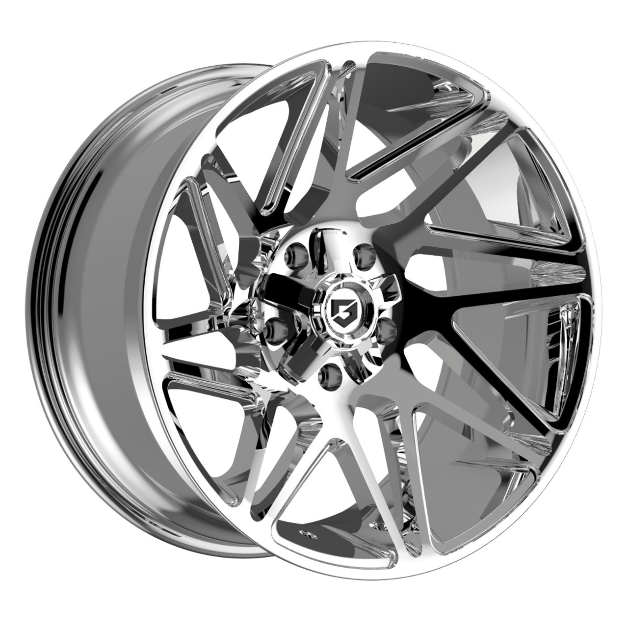 Set 4 20" Gear Off Road 777C Vortex 20x10 5x5 5x5.5 -19mm Chrome Plated Wheels