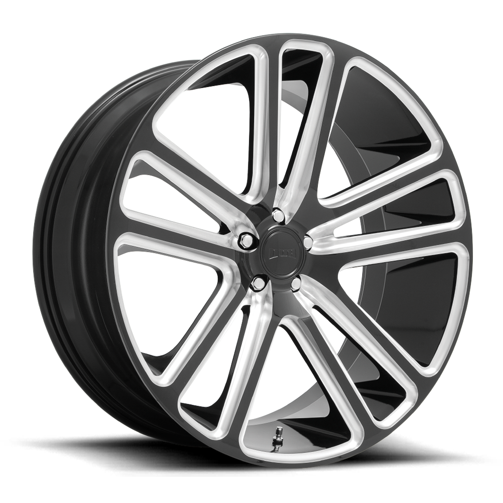 DUB 1PC S255 Flex 26x10 6x5.5 Gloss Black Milled 26" 30mm For Chevy GMC Jeep Rim