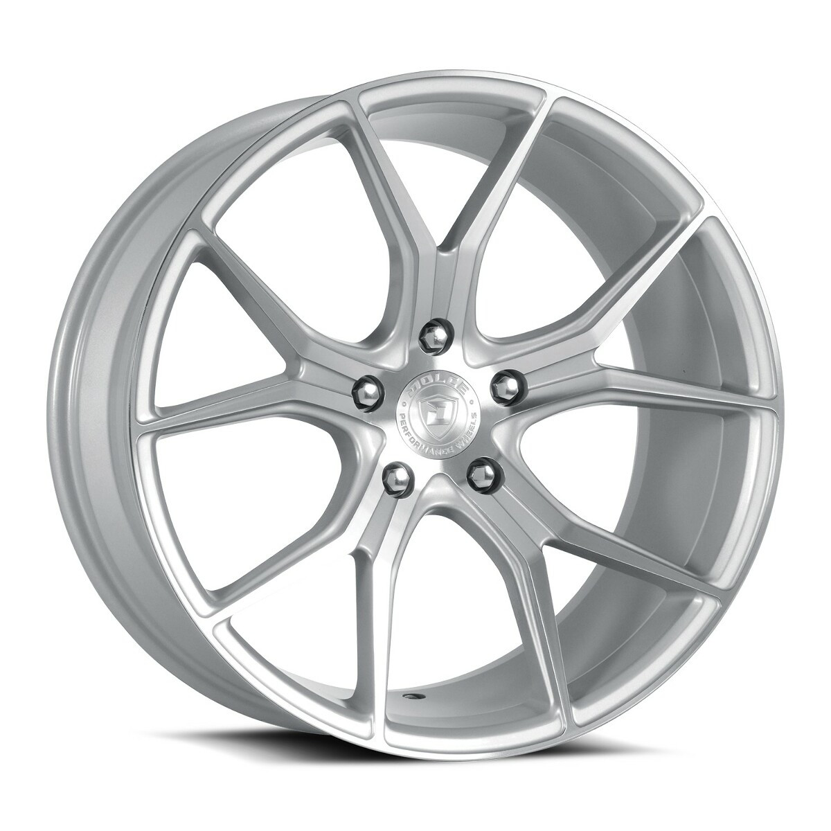 Set 4 18" Dolce Performance Element 18x8.5 5x120 35mm Gloss Silver Machined Rims