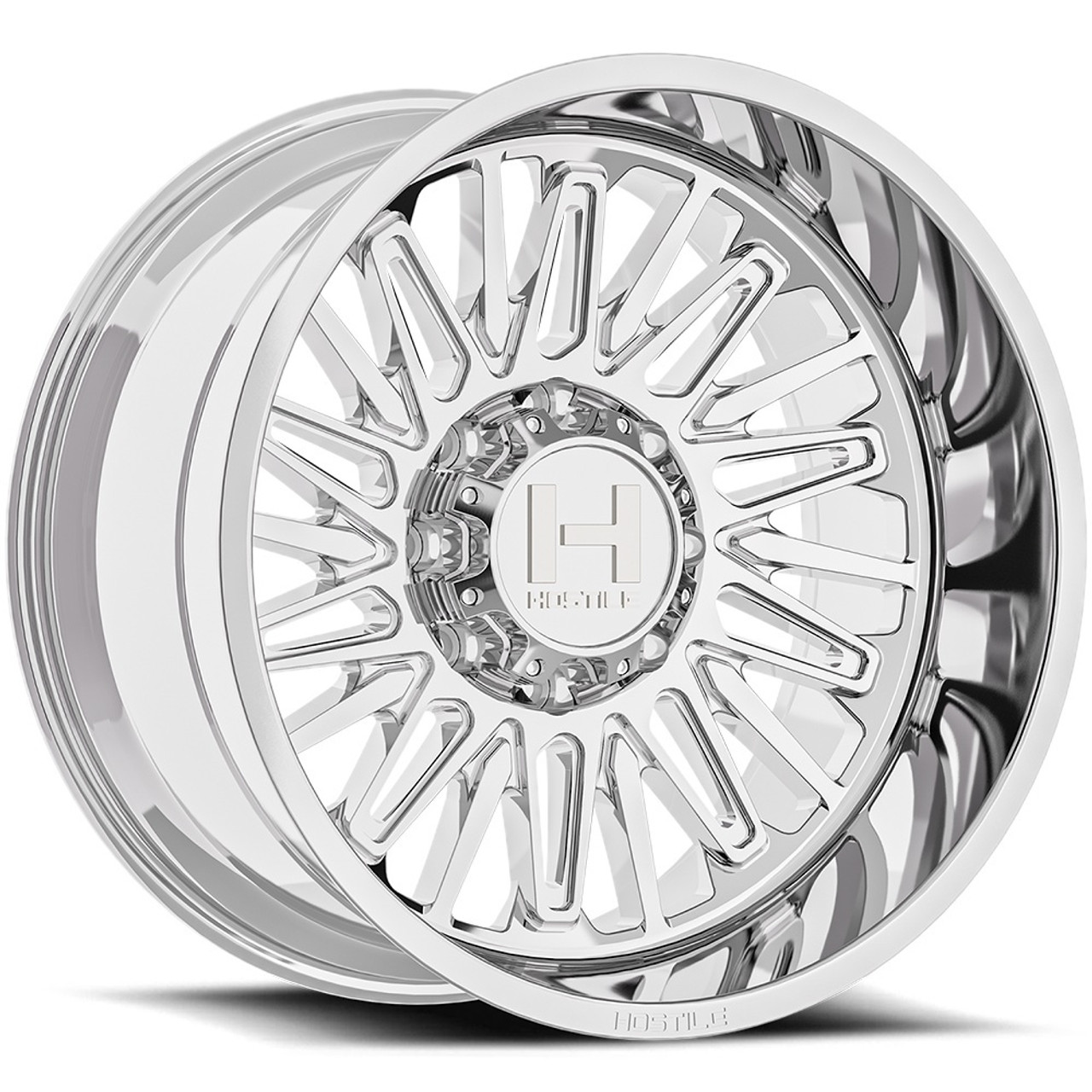 Set 4 20" Hostile H143 Rampage 20x10 8x180 -19mm Armor Plated Lifted Truck Rims
