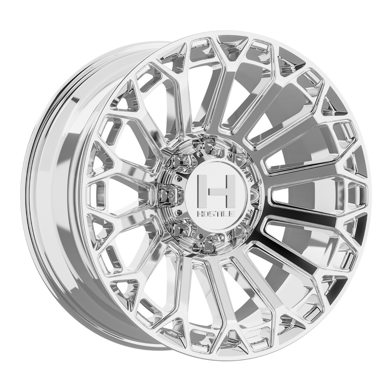 Set 4 20" Hostile H142 Warrior 20x10 8x6.5 -19mm Wheels Armor Plated Truck Rims