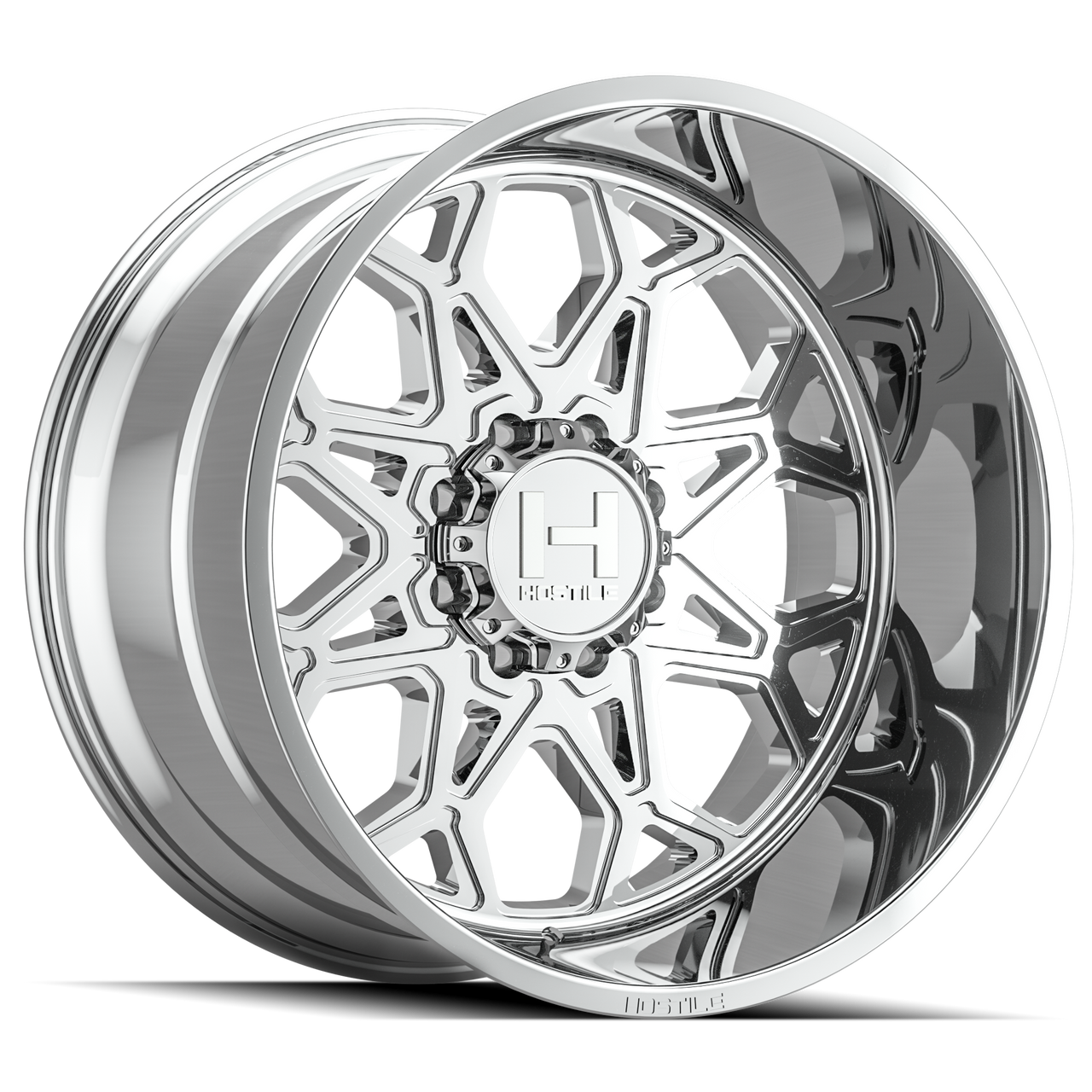 Set 4 20" Hostile H132 Anvil 20x10 8x6.5 -19mm Wheels Armor Plated Lifted Rims