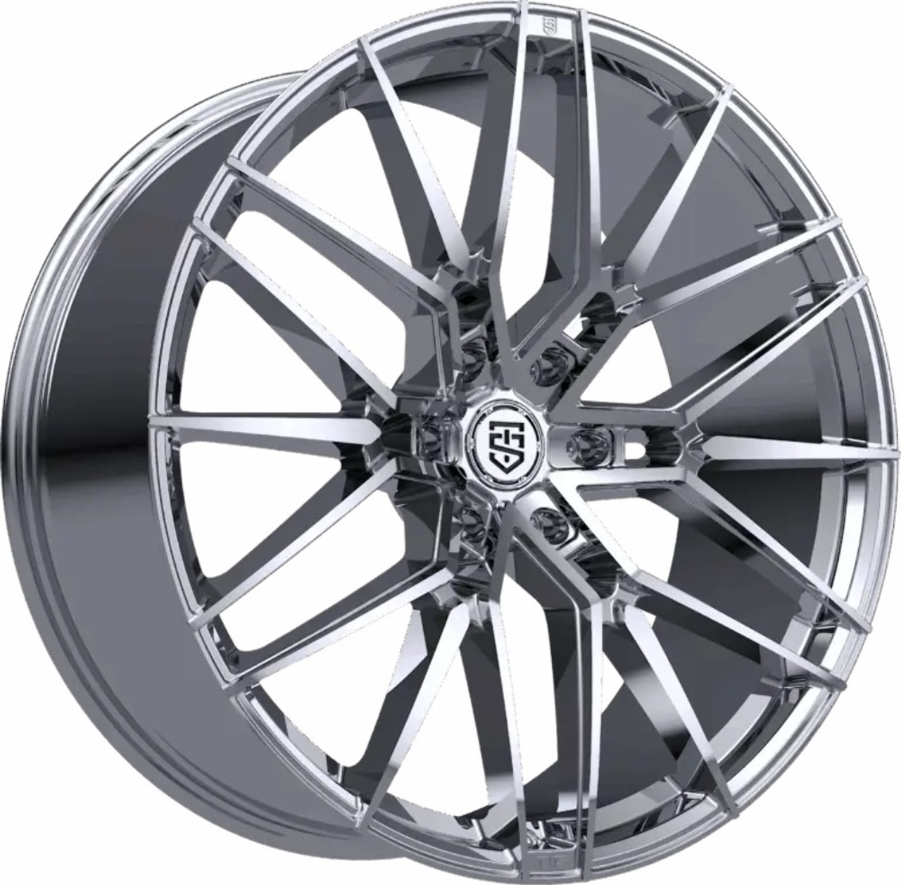 Set 4 26" TIS Motorsports 506C 26x10 6x135 24mm Wheels Chrome Plated Truck Rims