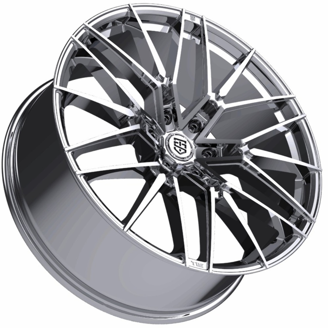 Set 4 24" TIS Motorsports 506C 24x10 6x135 24mm Wheels Chrome Plated Rims