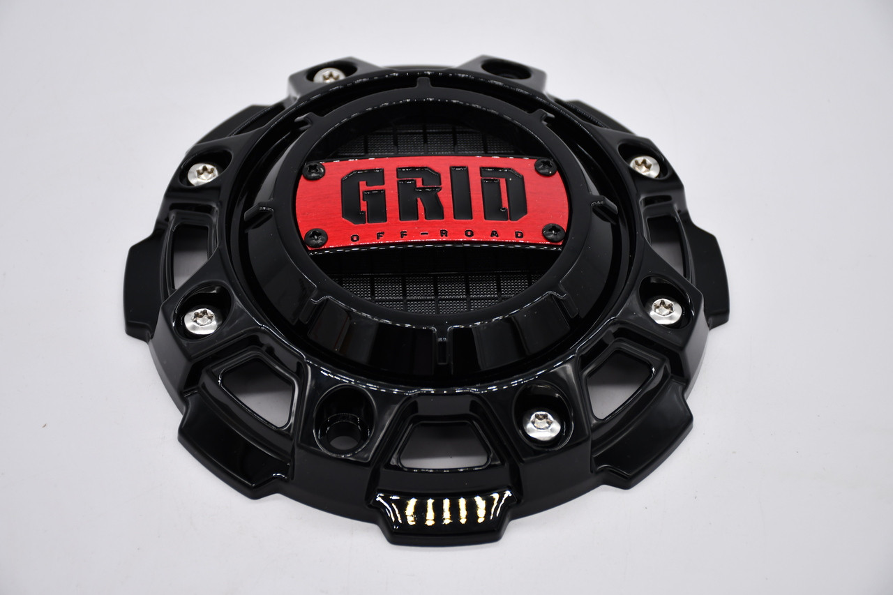 Grid Offroad Gloss Black Red Logo Wheel Center Cap GDN-56-CAP GD14 GD15 5/6 Lug