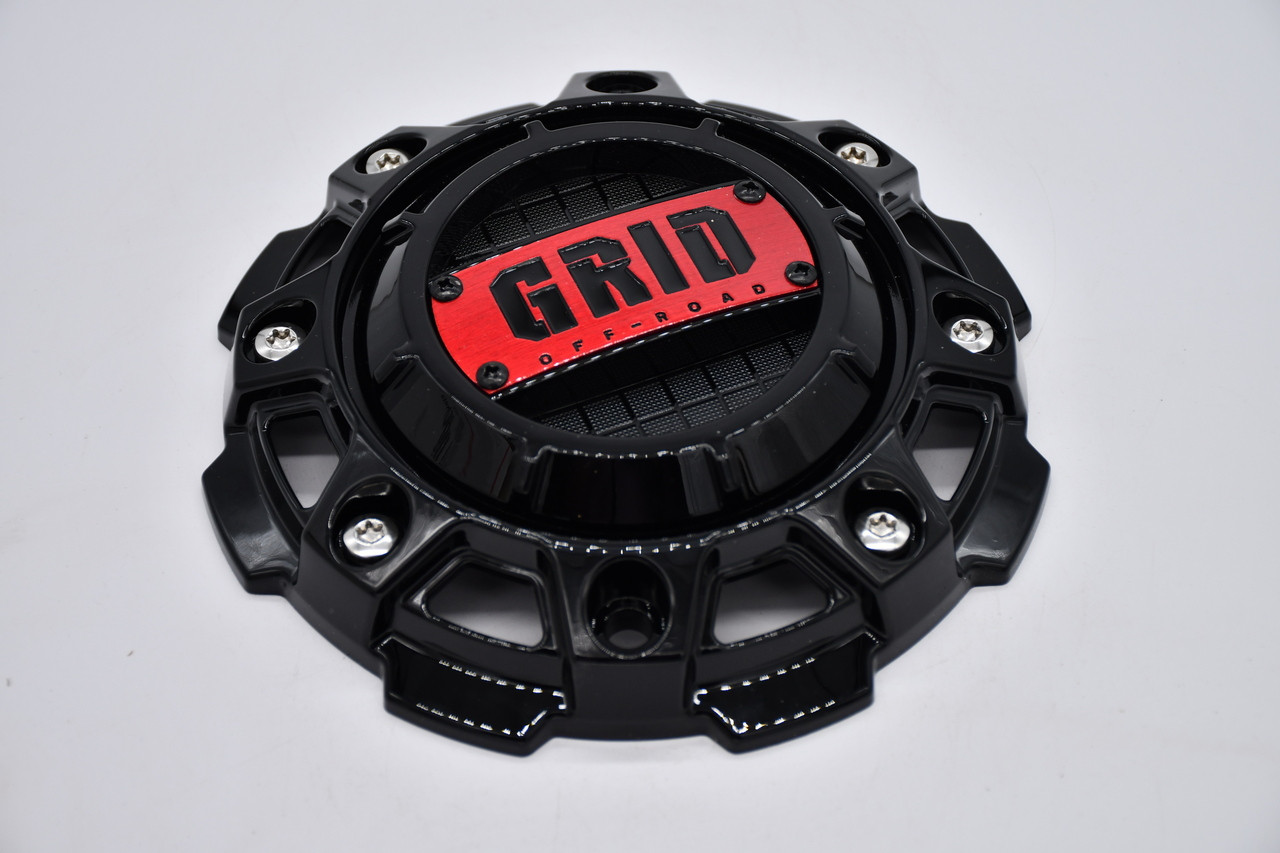 Grid Offroad Gloss Black Red Logo Wheel Center Cap GDN-56-CAP GD14 GD15 5/6 Lug
