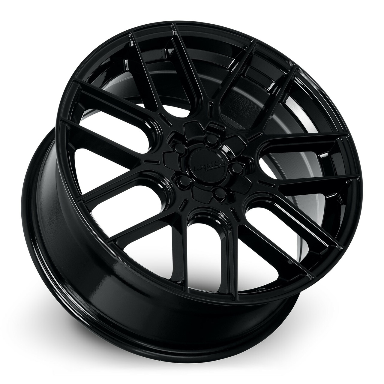 Set 4 18" Katana Wheels KR04 18x8 5x100 5x4.5 40mm Glossy Black Racing Rims