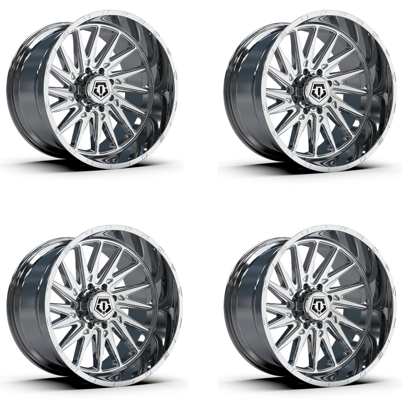 Set 4 22" TIS 547C Chrome Plated 22x10 Wheels 6x135 6x5.50 -19mm Rims For GMC