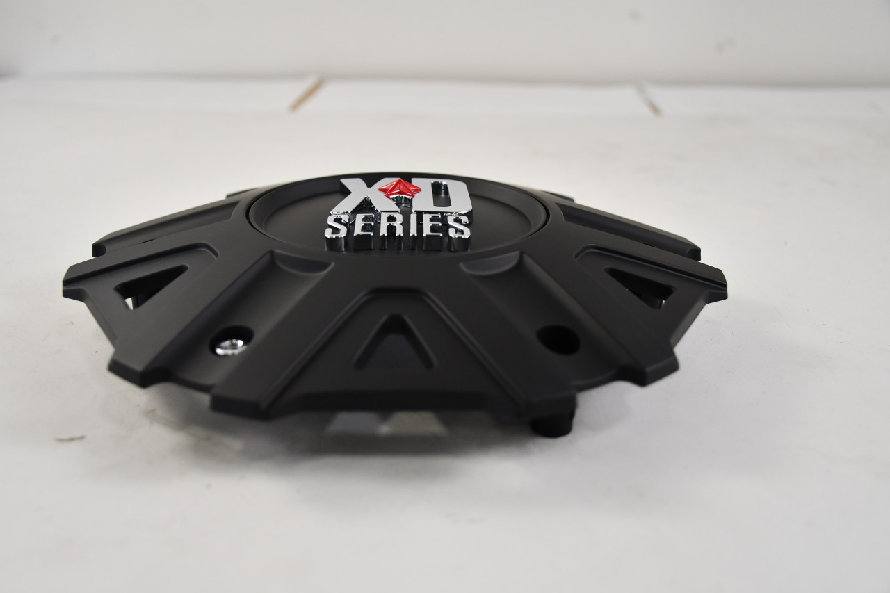 XD series Satin Black/w Chrome and Red logo Center Cap Hub Cap M-959BK11 8.75"