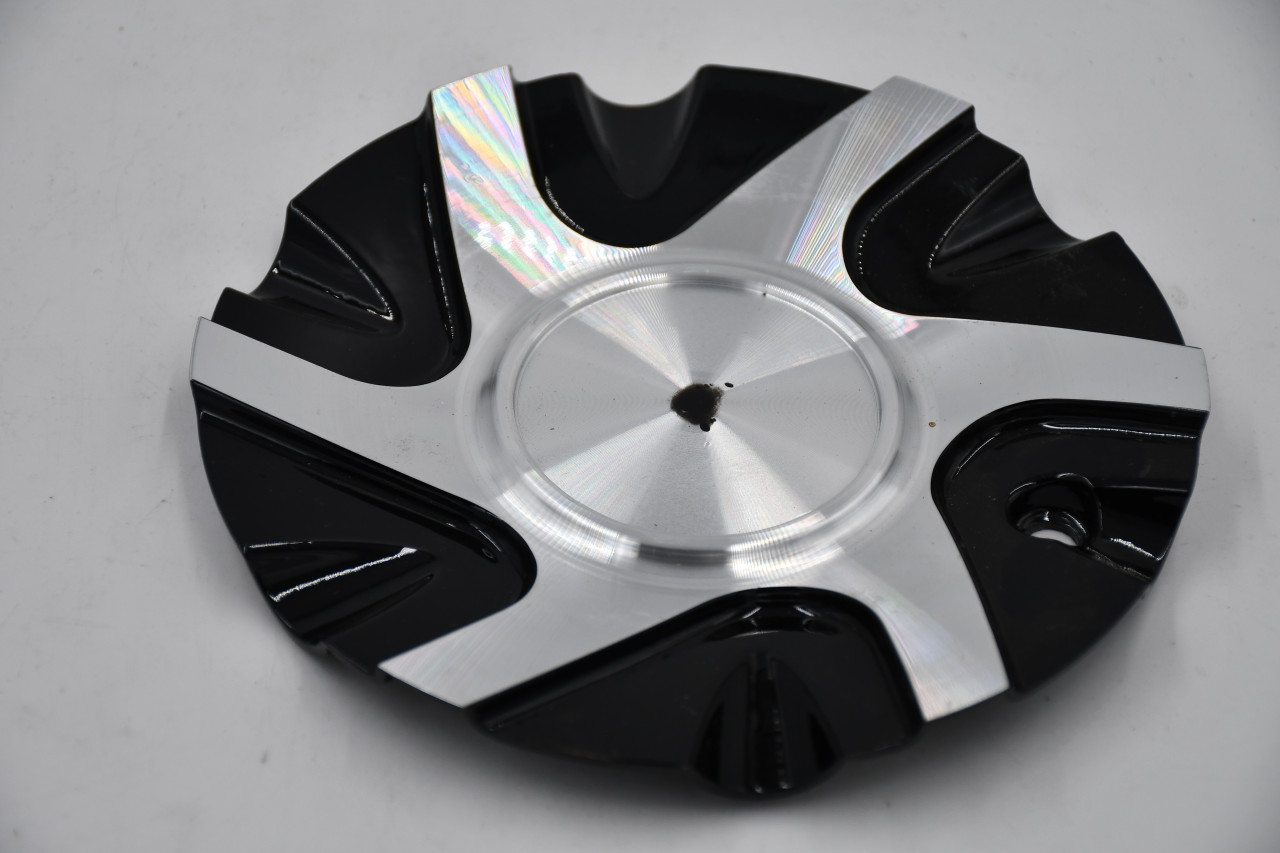 Starr Gloss Black Machined Wheel Center Cap Hub Cap C-H205-AL (NL) 6.875" 005 Panda No Logo