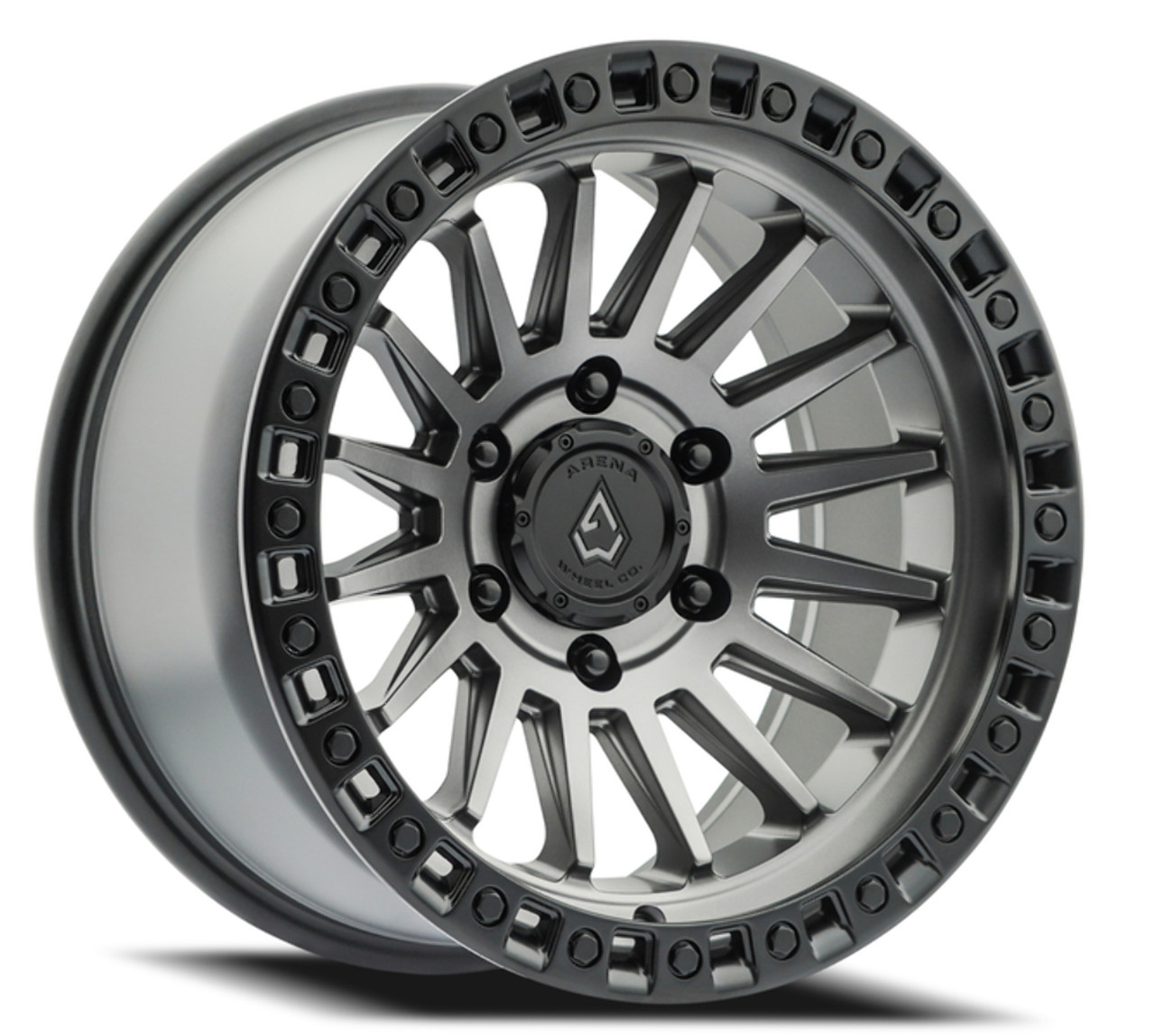 20" Arena Mesa 20x9 5x5 0mm Wheel Satin Gun Metal Center Satin Black Lip Rim