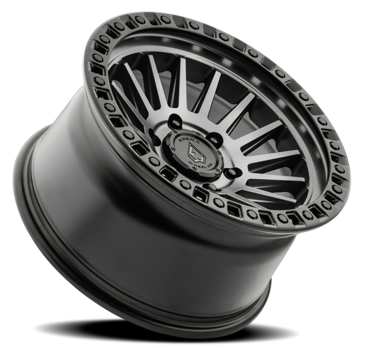 20" Arena Mesa 20x9 5x5 0mm Wheel Satin Gun Metal Center Satin Black Lip Rim