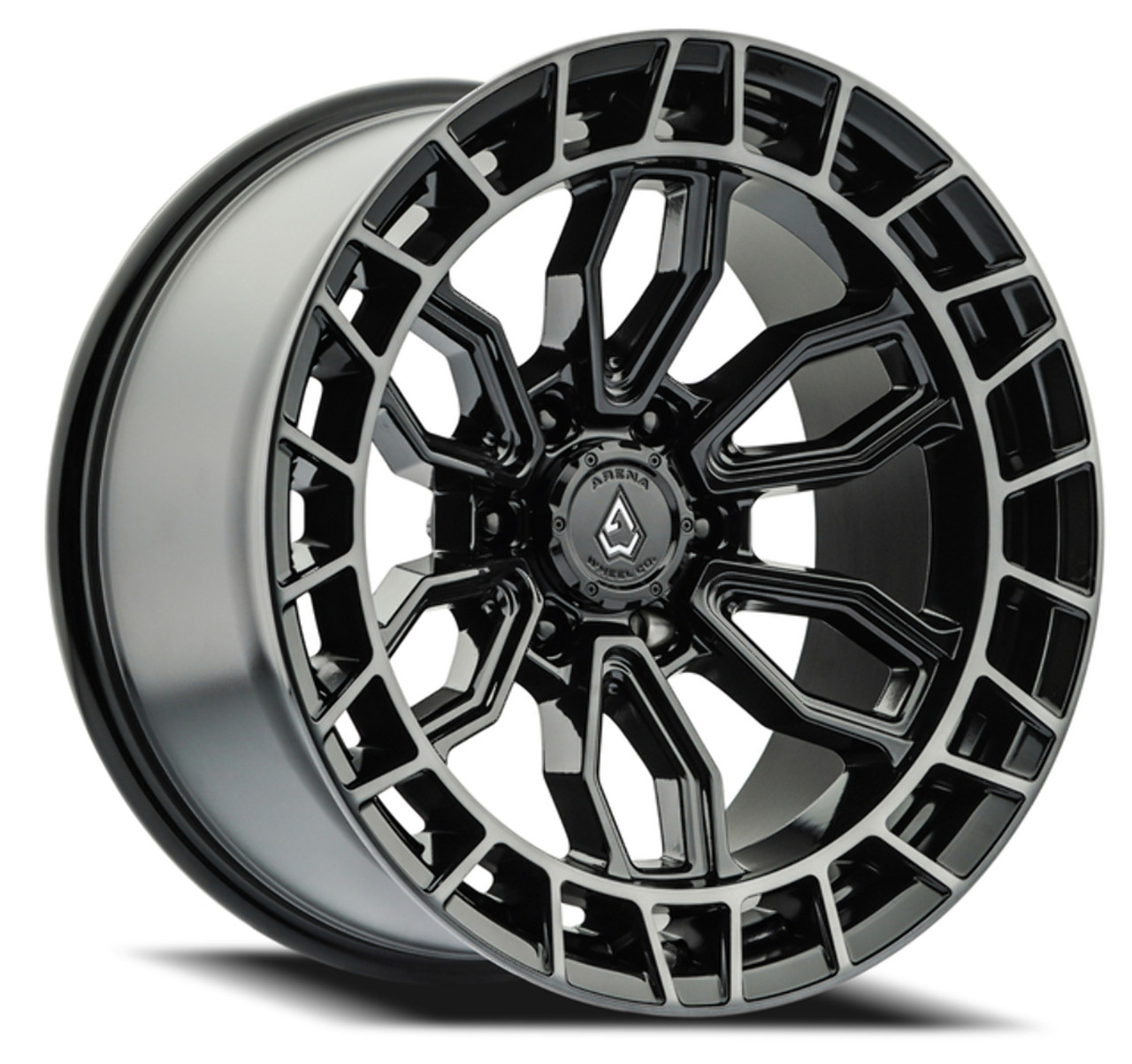 20" Arena Recon 20x10 6x135 -18mm Wheel Glossy Black Center Machined DDT Lip Rim