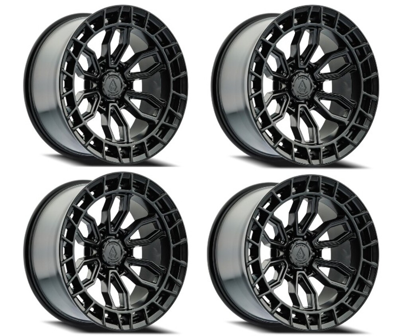Set 4 17" Arena Recon 17x9 6x135 1mm Satin Black Wheels For Ford Lincoln Rims