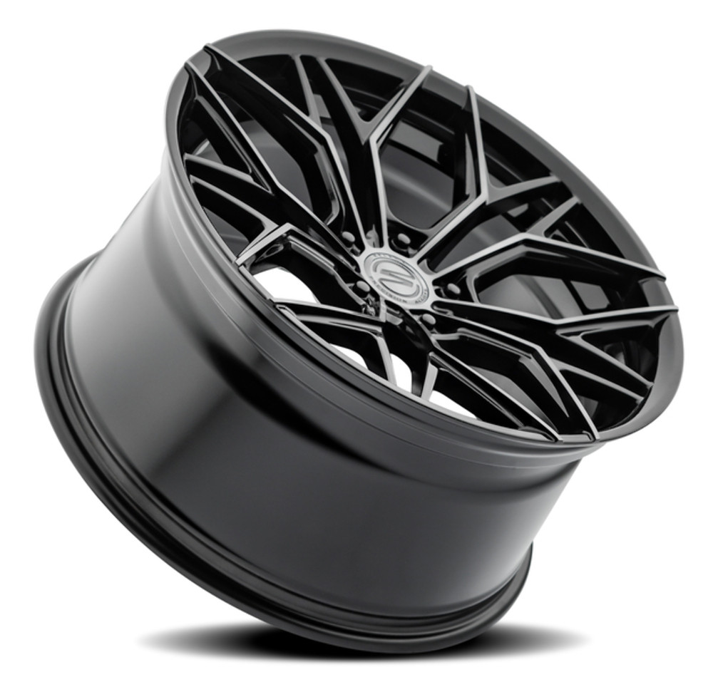22" Select Syndicate Glossy Black Machined DDT 22x11 Wheel 5x112  40mm Rim