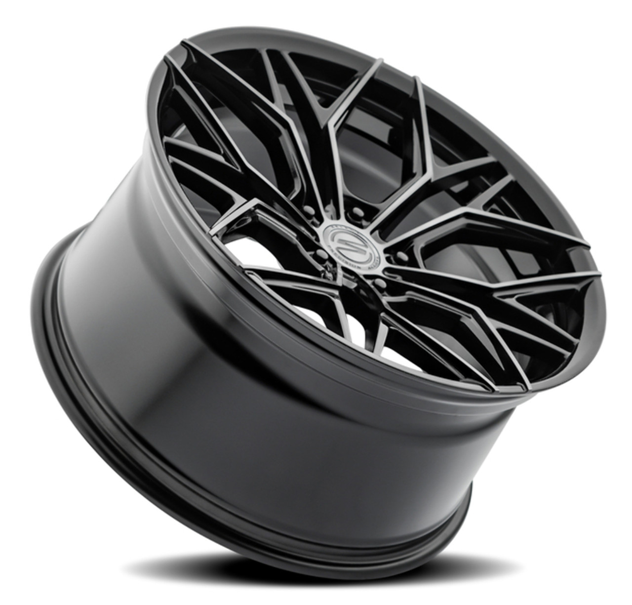 Set 4 22" Select Syndicate Glossy Black Machined DDT 22x9 Wheels 5x112 38mm Rims