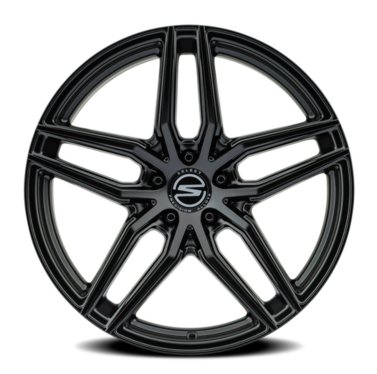 20" Select Shadow Satin Black 20x9 Wheel 5x4.5 (5x114.3)  20mm Rim