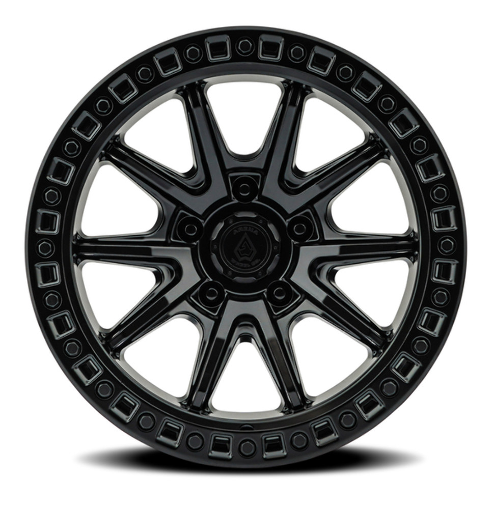 17" Arena Mission 17x9 5x5 0mm Satin Black Wheel For Jeep Truck Rim