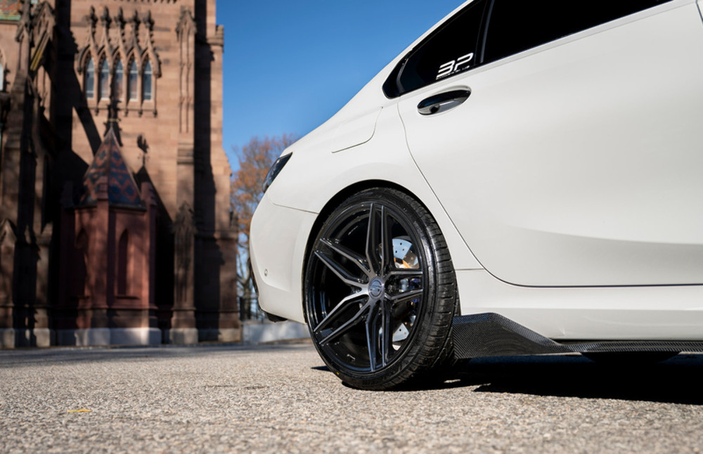 19" Select Shadow Glossy Black Brushed DDT Face 19x8.5 Wheel 5x112 20mm Rim