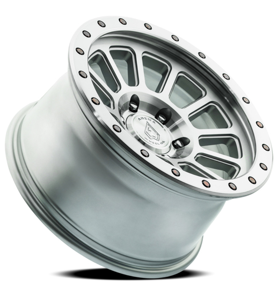 20" Arena Ammo 20x9 6x5.5 0mm Gloss Silver Machined Wheel For Chevy GMC Ram Rim