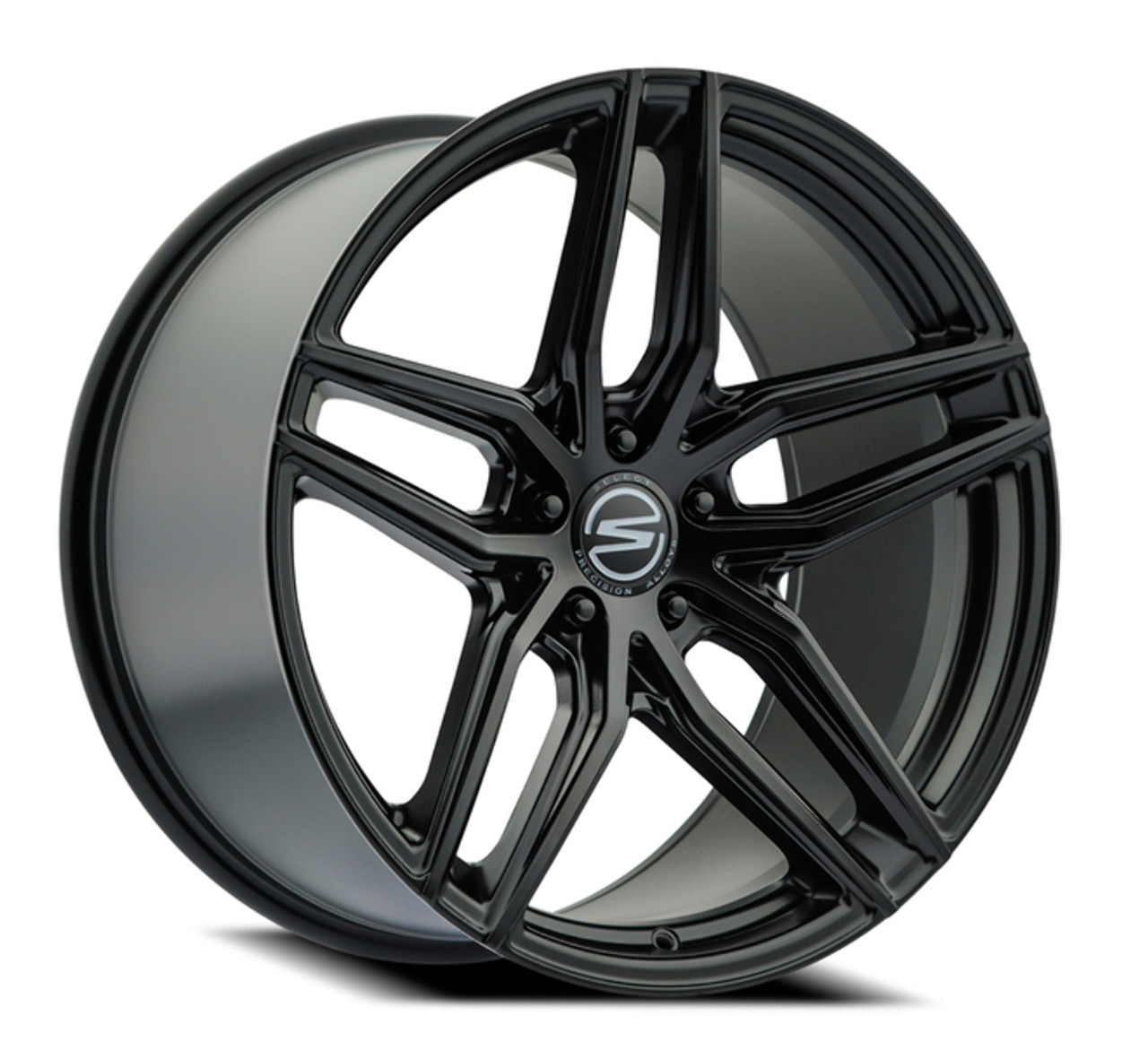 Set 4 20" Select Shadow Satin Black 20x10.5 Wheels 5x4.5 (5x114.3)  38mm Rims