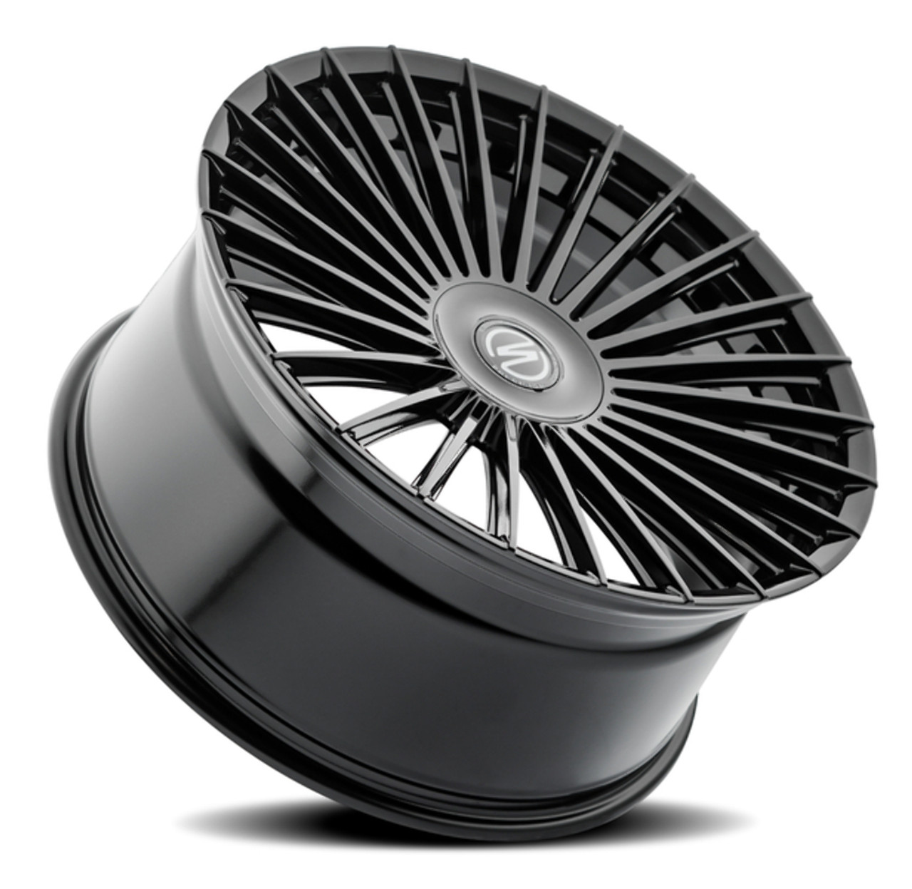 24" Select Bristol Glossy Black 24x10 Wheel 5x120  20mm Rim